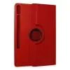 Samsung Galaxy X610 Tab S9 Fe Plus 12.4 Kılıf 360 Tablet Deri Kılıf - Kırmızı