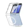 Samsung Galaxy Z Flip 6 Kılıf Magneticsafe Şeffaf Silikon - Şeffaf