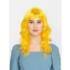 Sarı Renk Uzun Dalgalı Parti Peruğu