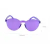 Sert Mika Oval Şekilli Çerçevesiz Mor Gözlük Retro Parti 5x14 Cm