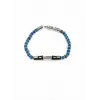 Mavi Çelik  Erkek Çelik Bileklik Boy 20.5 Cm / En 0.6 Cm  - Ebl0029