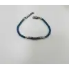 Mavi Çelik  Erkek Çelik Bileklik Boy 18+3 Cm / En 0.4 Mm  - Ebl0035