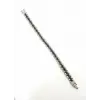 Rodyum-siyah Çelik  Erkek Çelik Bileklik Boy 21.5 Cm / En 0.9 Mm  - Ebl0049