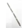 Rodyum Çelik  Erkek Çelik Bileklik Boy 21.5 Cm / En 1 Cm  - Ebl0054