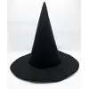 Siyah Renk Keçe Cadı Şapkası 35x38 Cm
