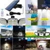 Solar Panelli Uzaktan Kumandalı 122 Led Bahçe Aydınlatması