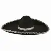 Sombrero Meksika Şapkası Mariachi Gümüş Şeritli Yetişkin Boy