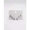 Su Damlası Detaylı Altılı Küpe