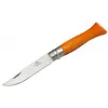 T0196 Bahçe Çakı 16 Cm - Ahşap Turuncu Sap, Bilezikli, Kılıflı