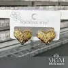Taşsız Gold Kaplama Küpe