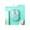 Tavşan Figürlü Kablosuz Mouse Pil Dahil Etiket Hediyeli Mavi
