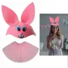 Tavşan Kostümü Pembe - 23 Nisan Tavşan Şapka Ve Tütü Etek Seti 2 Parça
