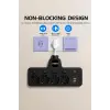 Termal Akım Korumalı 4’lü Duvar Tipi Priz 2x Usb 2x Type-c Çıkışlı Grup Priz Çoğaltıcı Siyah (2500w)