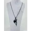 Tribal Balta Figürü Çelik Erkek Kolye - Ekl0093