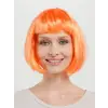 Turuncu Renk Parti Peruğu Küt Saç