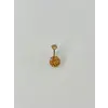 Turuncu Taşlı Göbek Piercing - Pg0016
