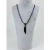 Tüy Figürlü Çelik Erkek Kolye - Ekl0103