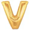 V Harf Folyo Balon Altın Renk  40 İnç
