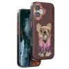 Venco İphone 16 Cute Desenli Kapak - Koyu Kahve
