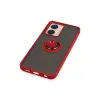 Vivo Y16 Kılıf Montreal Yüzüklü Silikon Kapak - Kırmızı