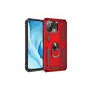 Xiaomi Mi 11 Lite Kılıf Sofya Yüzüklü Silikon Kapak - Kırmızı