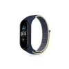 Xiaomi Mi Band 4 Hasırlı Cırtcırtlı Kordon - Sarı-lacivert