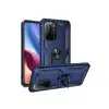 Xiaomi Poco F3 Kılıf Sofya Yüzüklü Silikon Kapak - Lacivert