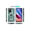 Xiaomi Poco F3 Kılıf Sofya Yüzüklü Silikon Kapak - Yeşil