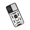 Xiaomi Poco M5 Kılıf Pars Lens Yüzüklü Silikon - Gümüş