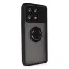 Xiaomi Poco X6 Pro Kılıf Montreal Yüzüklü Silikon Kapak - Siyah
