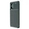 Xiaomi Poco X7 Pro Kılıf Auto Focus Karbon Kapak - Koyu Yeşil