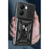 Xiaomi Poco X7 Pro Kılıf Pars Lens Yüzüklü Silikon - Siyah