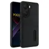 Xiaomi Poco X7 Pro Kılıf Sara Kartvizitli Deri Kılıf - Siyah