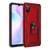 Xiaomi Redmi 9a Kılıf Sofya Yüzüklü Silikon Kapak - Kırmızı