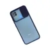 Xiaomi Redmi 9c Kılıf Palm Buzlu Kamera Sürgülü Silikon - Lacivert