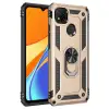 Xiaomi Redmi 9c Kılıf Sofya Yüzüklü Silikon Kapak - Gold