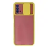 Xiaomi Redmi 9t Kılıf Palm Buzlu Kamera Sürgülü Silikon - Sarı