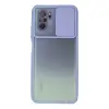 Xiaomi Redmi Note 10 Kılıf Palm Buzlu Kamera Sürgülü Silikon - Lila