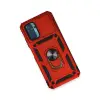 Xiaomi Redmi Note 10 Kılıf Pars Lens Yüzüklü Silikon - Kırmızı