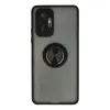 Xiaomi Redmi Note 10 Pro Kılıf Montreal Yüzüklü Silikon Kapak - Siyah