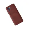 Xiaomi Redmi Note 10s Kılıf Kelvin Kartvizitli Silikon - Bordo