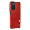 Xiaomi Redmi Note 11 Kılıf Loop Deri Silikon - Kırmızı