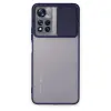 Xiaomi Redmi Note 11t Kılıf Palm Buzlu Kamera Sürgülü Silikon - Lacivert