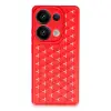 Xiaomi Redmi Note 13 Pro 4g Kılıf Petek Silikon Kapak - Kırmızı