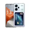 Xiaomi Redmi Note 13 Pro Plus Kılıf Kart Şeffaf Silikon - Şeffaf