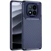Xiaomi Redmi Note 14 Pro Plus Kılıf Auto Focus Karbon Kapak - Lacivert