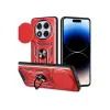 Xiaomi Redmi Note 14 Pro Plus Kılıf Pars Lens Yüzüklü Silikon - Kırmızı