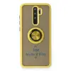 Xiaomi Redmi Note 8 Pro Kılıf Montreal Yüzüklü Silikon Kapak - Sarı