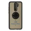 Xiaomi Redmi Note 8 Pro Kılıf Montreal Yüzüklü Silikon Kapak - Siyah