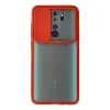 Xiaomi Redmi Note 8 Pro Kılıf Palm Buzlu Kamera Sürgülü Silikon - Kırmızı